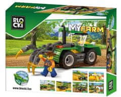 Blocki Blocki stavebnica MyFarm farma Traktor s oracím pluhem kompatibilná 85 dielov