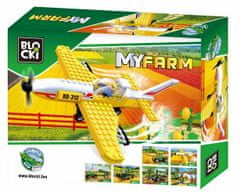 Blocki Blocki stavebnica MyFarm farma Práškovací letadlo kompatibilná 146 dielov