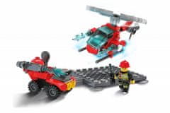 Blocki Blocki stavebnica Hasiči - hasičský vrtulník a vůz 2v1 kompatibilná 87 dielov
