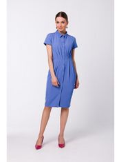 Style Stylove Dámske mini šaty Uleki S335 nebesky modrá XL