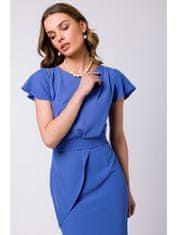 Style Stylove Dámske mini šaty Lyoth S336 nebesky modrá L