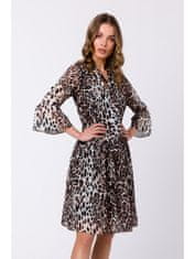 Style Dámske mini šaty Omiten S337 leopard L