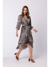 Style Stylove Dámske midi šaty Numeak S341 leopard S