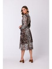 Style Dámske midi šaty Numeak S341 leopard S