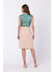Style Stylove Dámska midi sukňa Lyoth S343 béžová L