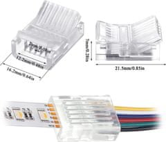 Immax konektor CLICK 12mm s kabelem 2,5cm, RGB+CCT, 6pin