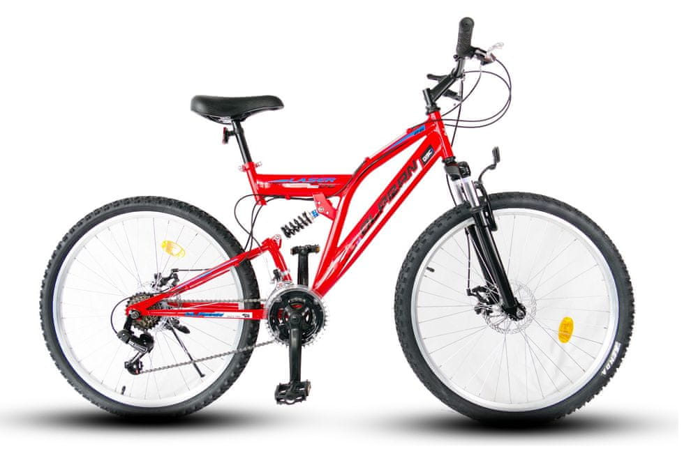 Olpran Horský bicykel 26 LASER FULL DISC červená/modrá