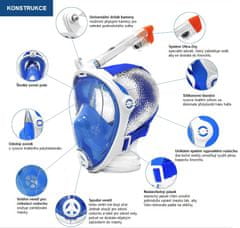 Aqua Speed Spectra 2.0 KID potápačská maska modrá L