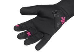 Etape Puzzle WS detské rukavice čierna-ružová 9-10