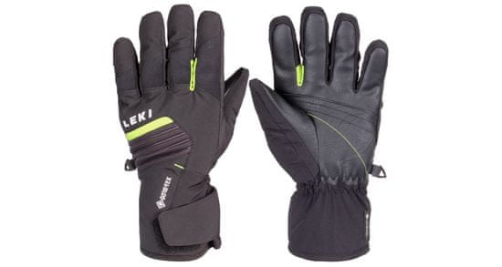 Leki Spox GTX lyžiarske rukavice čierna-limetková č. 10