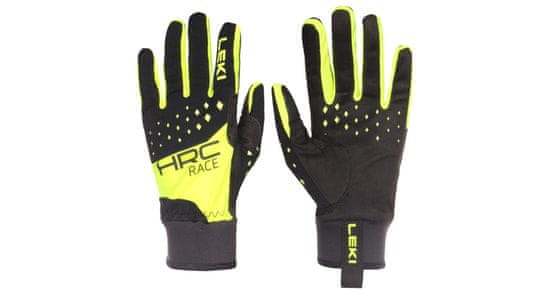Leki HRC Race bežecké rukavice čierna-žltá č. 10