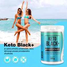 Keto Black Plus  Original - Proteínové produkty pre ketogénnu diétu 120g, Plus Shake Vegan, prášok, kokosová príchu