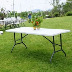 GreenBlue GB370 Cateringový / záhradný stôl 180cm HDPE, max. 200 kg, biely 77744