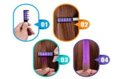 CoolCeny Hrebene s umývateľnými farebnými kriedami na vlasy – 10 farieb