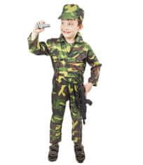 Rappa Detský kostým vojak Woodland (M)