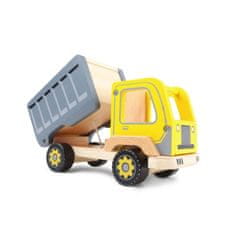 Iso Trade Drevené nákladné auto s vyklápacou vlečkou | žlté
