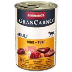 Animonda Konzerva Gran Carno Adult hovězí + krůta 400 g