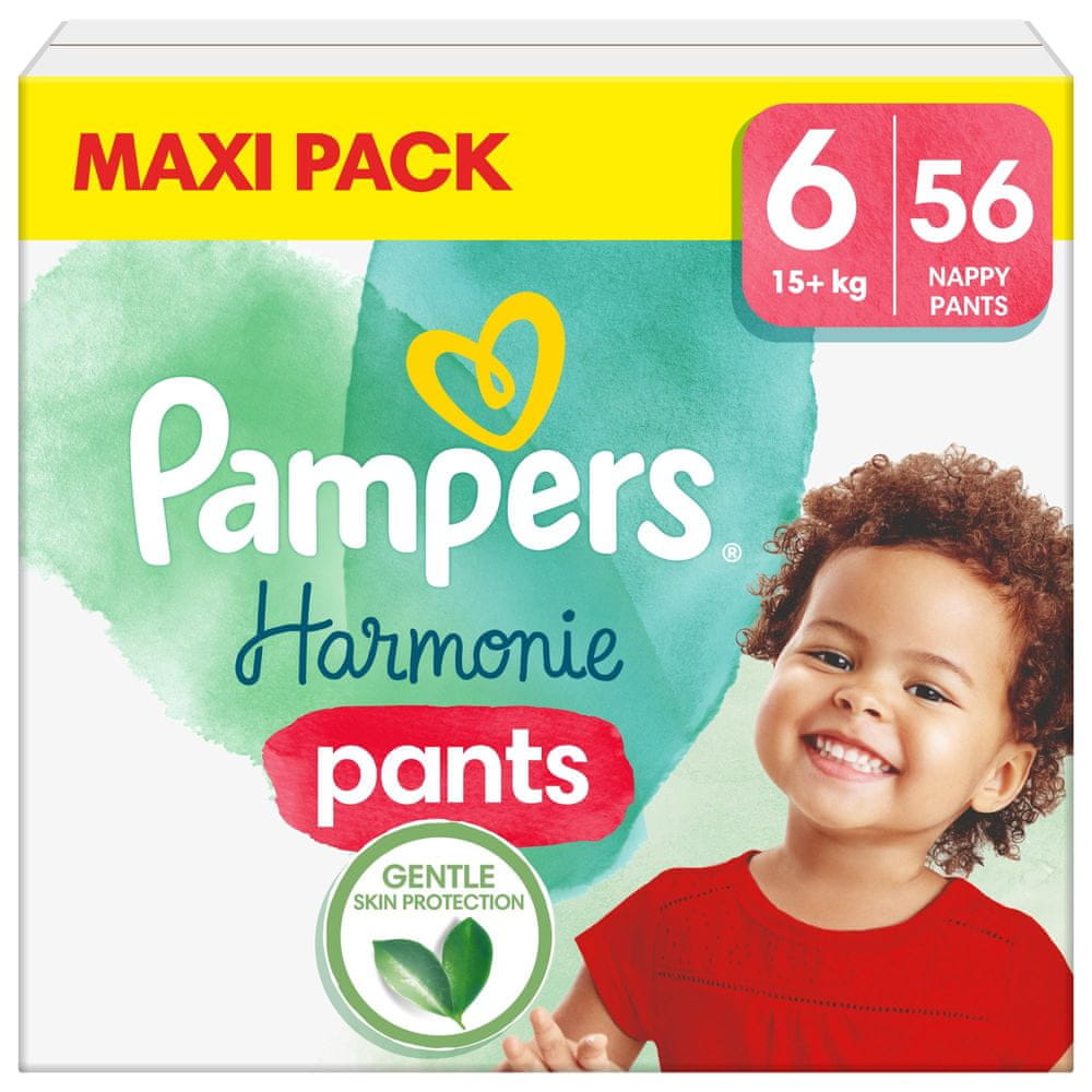 Pampers Harmonie Pants Plienkové nohavičky veľ. 6 (56 ks plienok) 15+ kg
