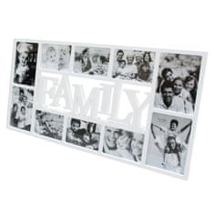 Relax Fotorám Family na 10 fotiek, biely, 72x36cm