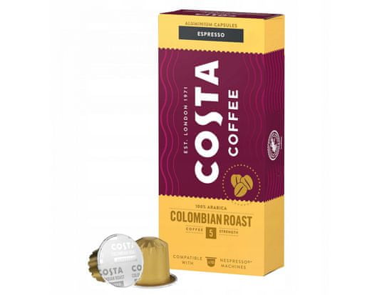COSTA COFFEE Kapsule Costa Coffee The Colombian Roast, kompatibilné s Nespresso ESPRESSO 5