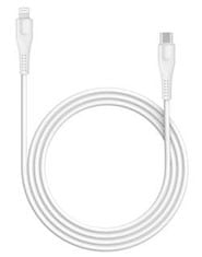 Canyon nabíjací kábel Lightning MFI-4, USB-C Power delivery 18W, Apple certifikát, dĺžka 1.2m, biela
