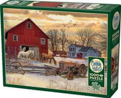 Cobble Hill Puzzle Zima na farme 1000 dielikov