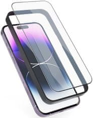 EPICO Edge To Edge ochranné sklo pre iPhone 14 Pro Max - 2 ks s inštalačným rámčekom, 69512151300014