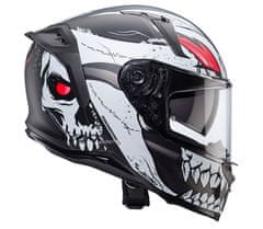 Helma na moto Avalon X Punk matt grey/white/red vel.XL