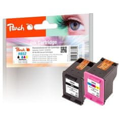 Peach Atramentová náplň HP No. 652, MultiPack Plus, 1x11, 1x8 ml kompatibilní černá/ CMY