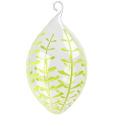 Decor By Glassor Vajíčko s dekorom zelených vetvičiek