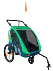 Bellelli Kombinovaný kočík Trailblazer pre 2 deti zelený