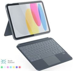 EPICO Klávesnica s obalom pre Apple iPad 10,2" – ČEŠTINA/sivá, 43811101300009