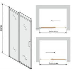 Mexen Sprchové dvere OMEGA sivé sklo, 100 cm