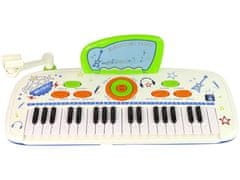 Lean-toys Elektrická klavírna klávesnica pre deti Blue USB MP3 poznámky