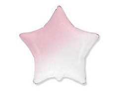 Balón fóliový hviezda ombré - ružovobiele - 48 cm