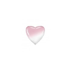 Balón fóliový srdce ombré - ružovobiele - 48 cm