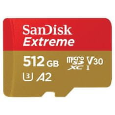 SanDisk Pamäťová karta Micro SDXC Extreme 512GB UHS-I U3 (190R/ 130W) + adapter