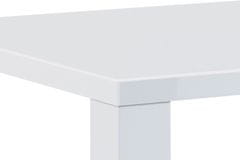 Autronic Moderný jedálenský stôl Jídelní stůl 135x80x76 cm, vysoký lesk bílý (AT-3007 WT) (2xKarton)