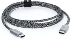 EPICO 240W opletený kábel USB-C na USB-C 2 m 9915141300019 - vesmírne sivý