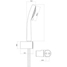 CERSANIT LANO sprchová súprava s bodovým držiakom S951-022 - Cersanit