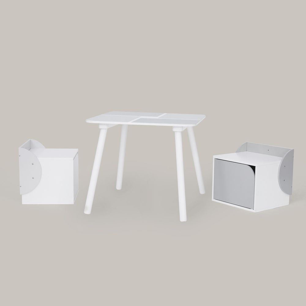 Teamson Fantasy Fields - Detský nábytok Biscay Bricks Table & Chairs - Grey