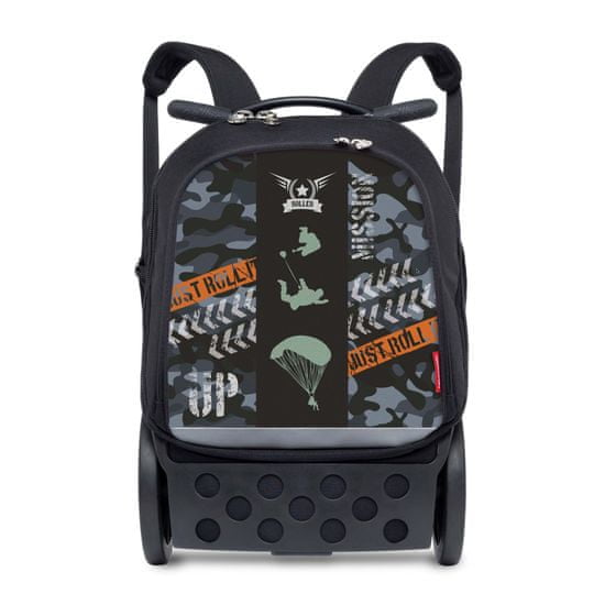 Nikidom Školská a cestovná taška na kolieskach Roller UP XL Camo (27 l)