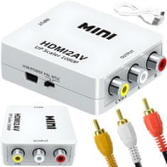 Retoo Hdmi to rca adaptér cinch converter mini usb kábel