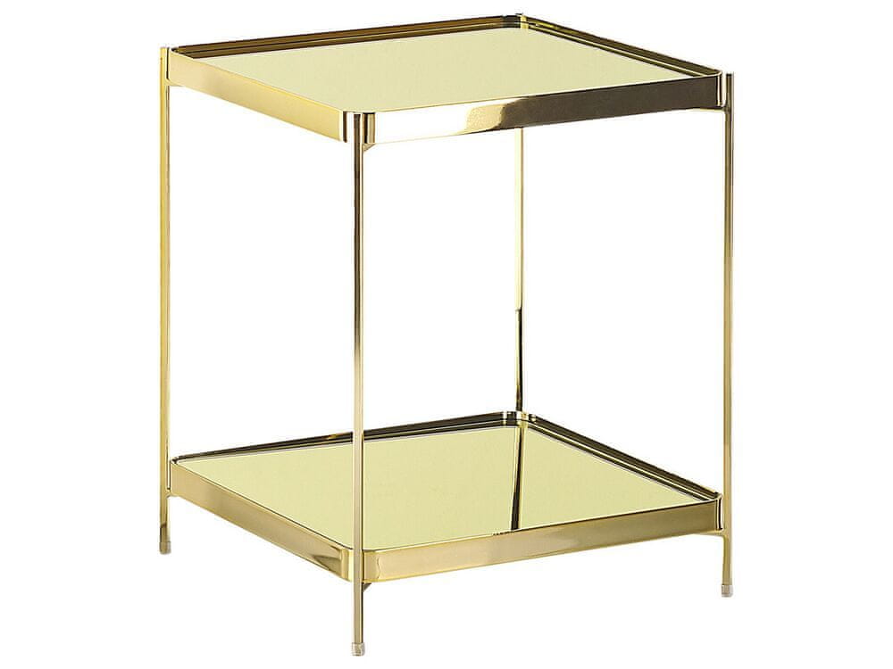 Beliani Odkladací stolík 41 x 41 cm zlatý ALSEA