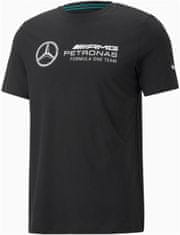 Mercedes-Benz tričko PUMA Essentials Logo černo-biele L