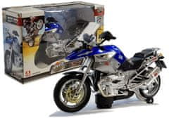 Lean-toys Motocykel na batérie so svetlami a hudbou Modrá