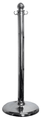 AHProfi Stĺpik na ohradenie - plast, chrómový vzhľad - PEPA01