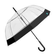 Perletti Dámsky automatický dáždnik BLACK BORDER Transparent, 26273