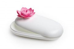 Qualy Multifunkčné púzdro Lotus Pebble Box, biele-ružové