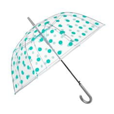 Perletti Dámsky automatický dáždnik Stampa Transparent / zelená, 26334